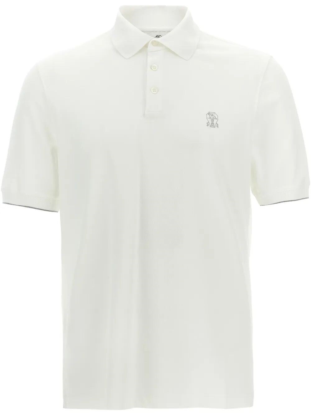 Brunello Cucinelli Short Sleeve Polo In White