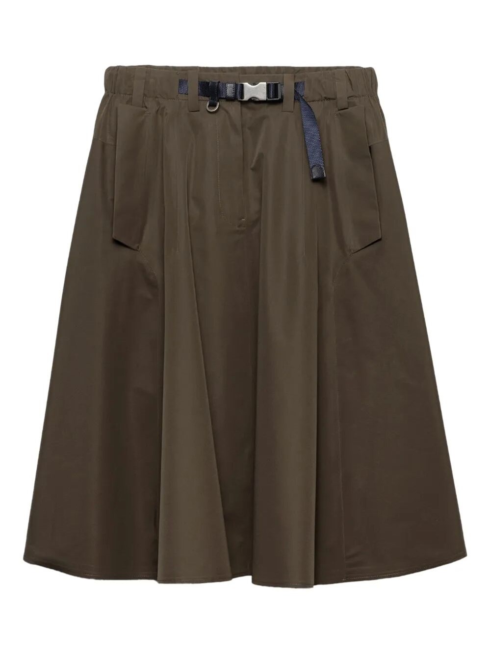 Prada Skirt Featuring Belt Loops And Flap Detail In Black