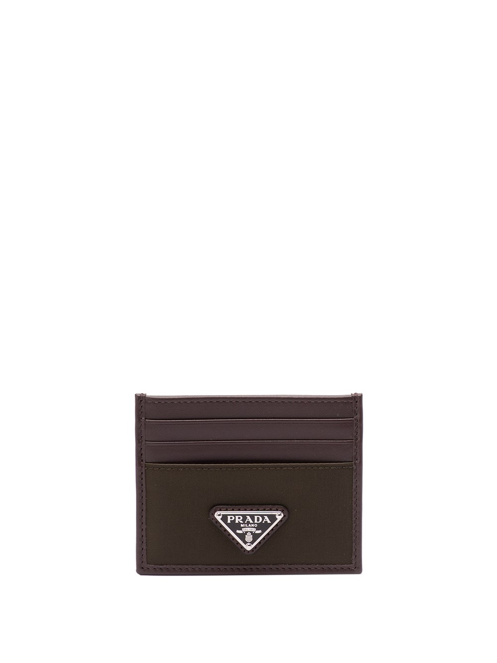 Prada Re-Nylon And Leather Card Holder