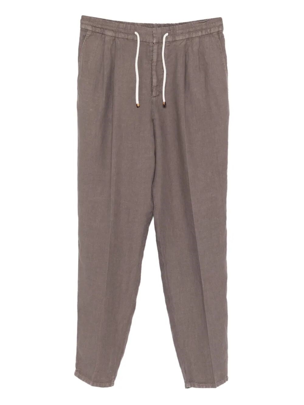 Brunello Cucinelli Garment-Dyed Pants With Drawstring And Double Pleat