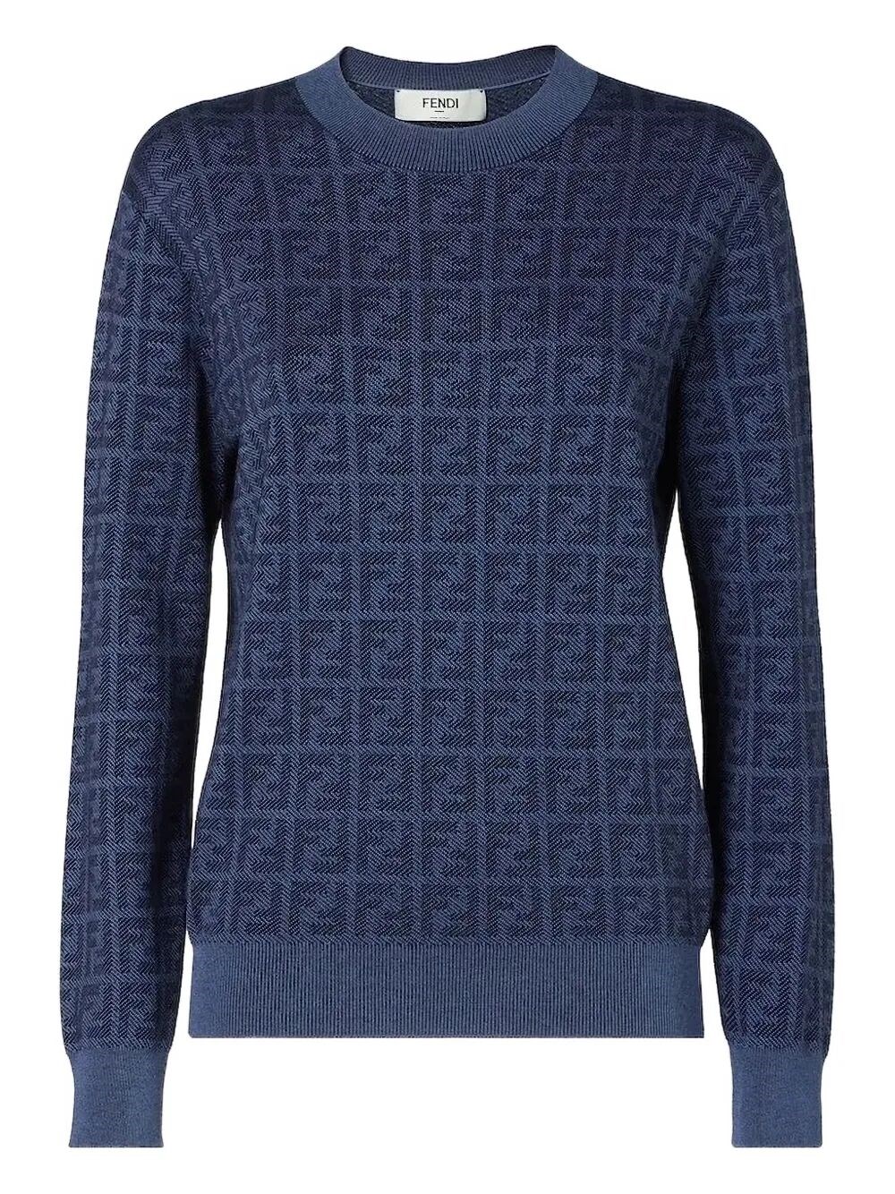 Fendi `Ff` Knit Denim Sweater