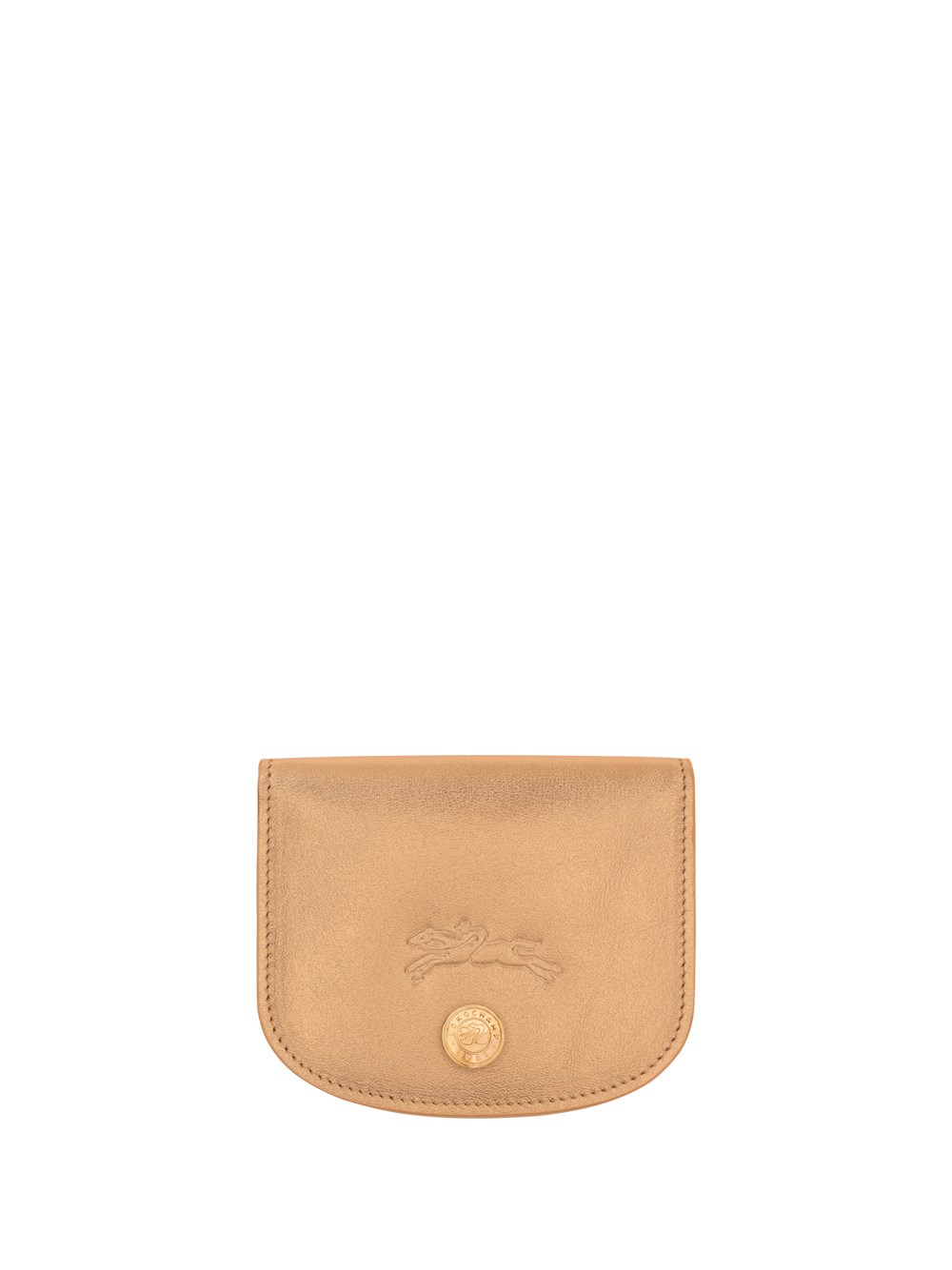 Longchamp `le Pliage Xtra Gold` Card Holder In Brown