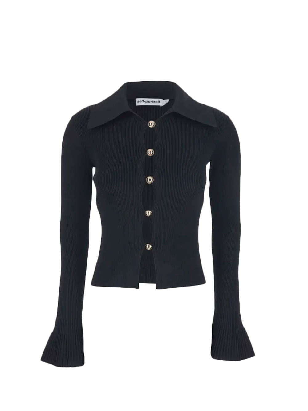 Self-Portrait Button Down Knit Top
