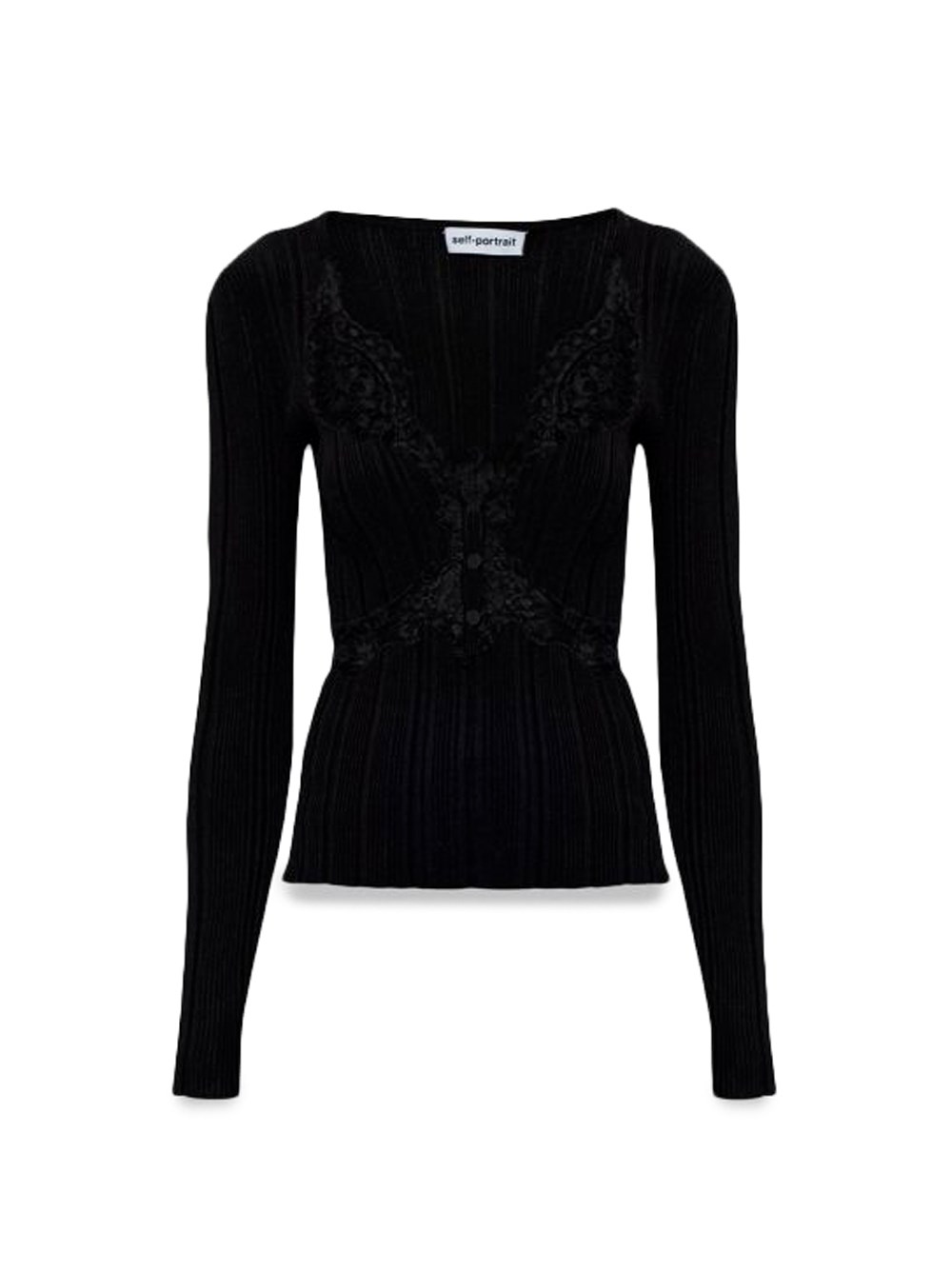 Self-Portrait Lace Knit Top