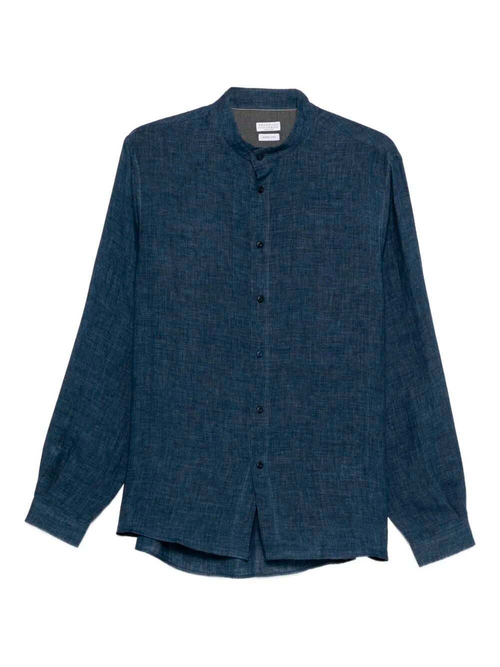 Brunello Cucinelli Mandarin Collar Shirt