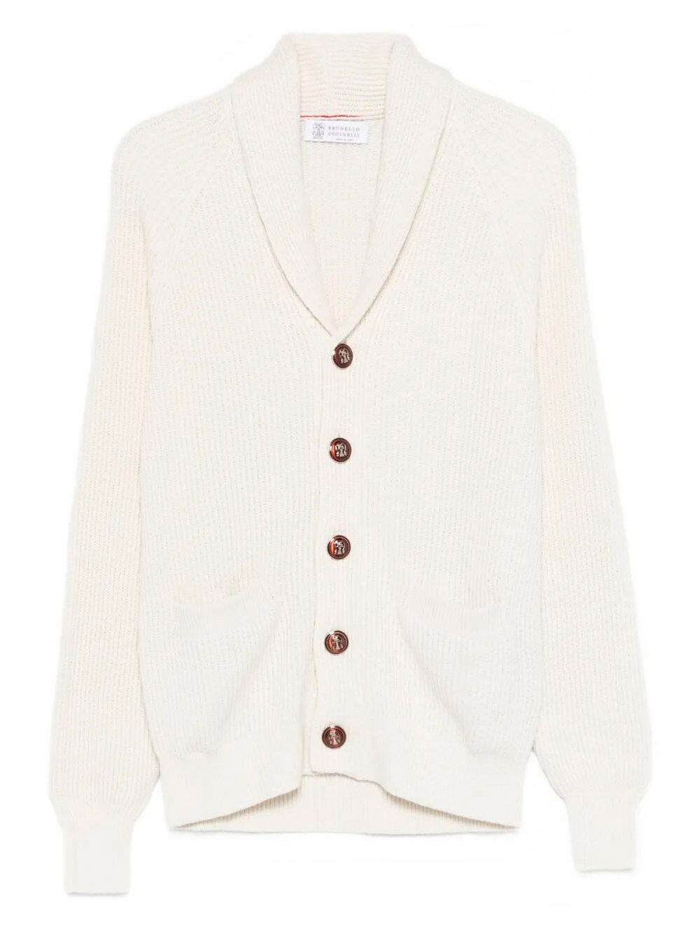 Brunello Cucinelli English Rib Knit Cardigan