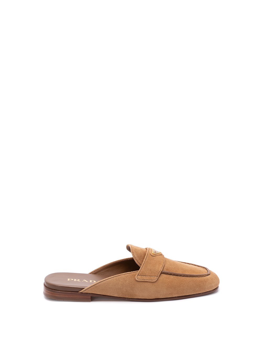Prada Suede Slippers In Brown