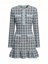 Self-Portrait Check Knit Mini Dress