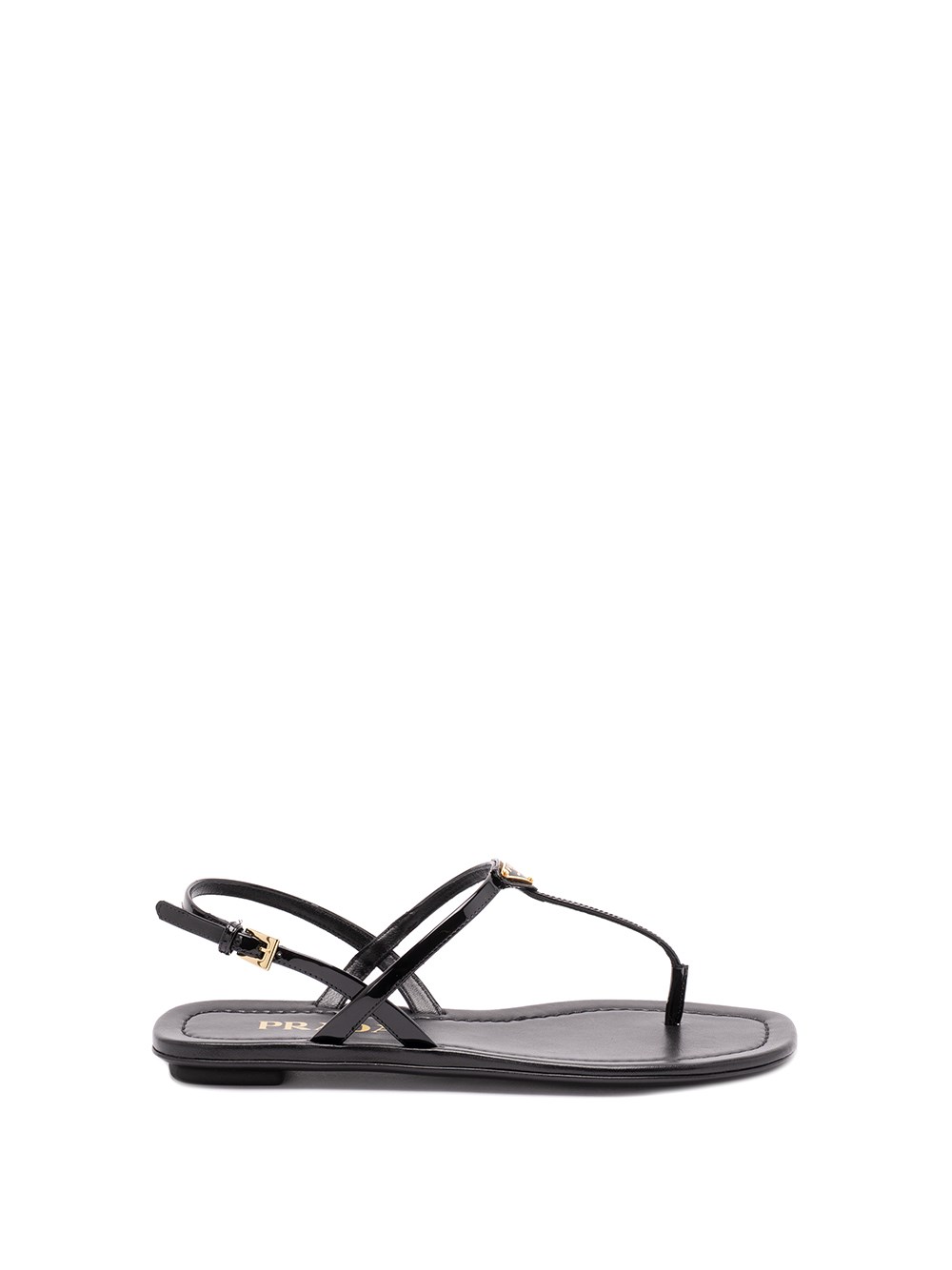 Prada Patent Leather Flat Sandals
