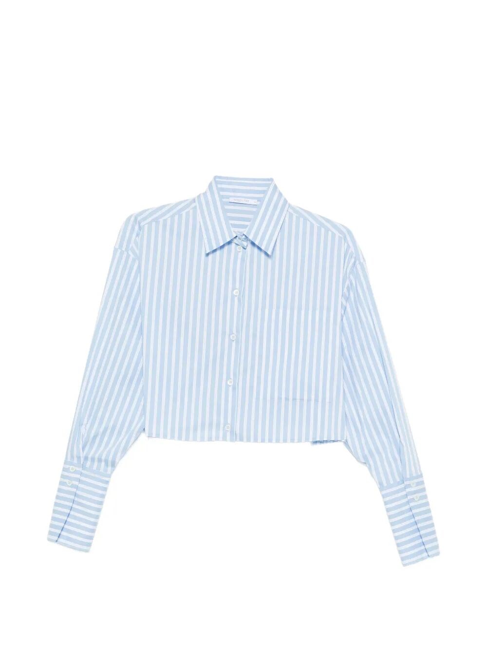 Patrizia Pepe Striped Cropped Shirt