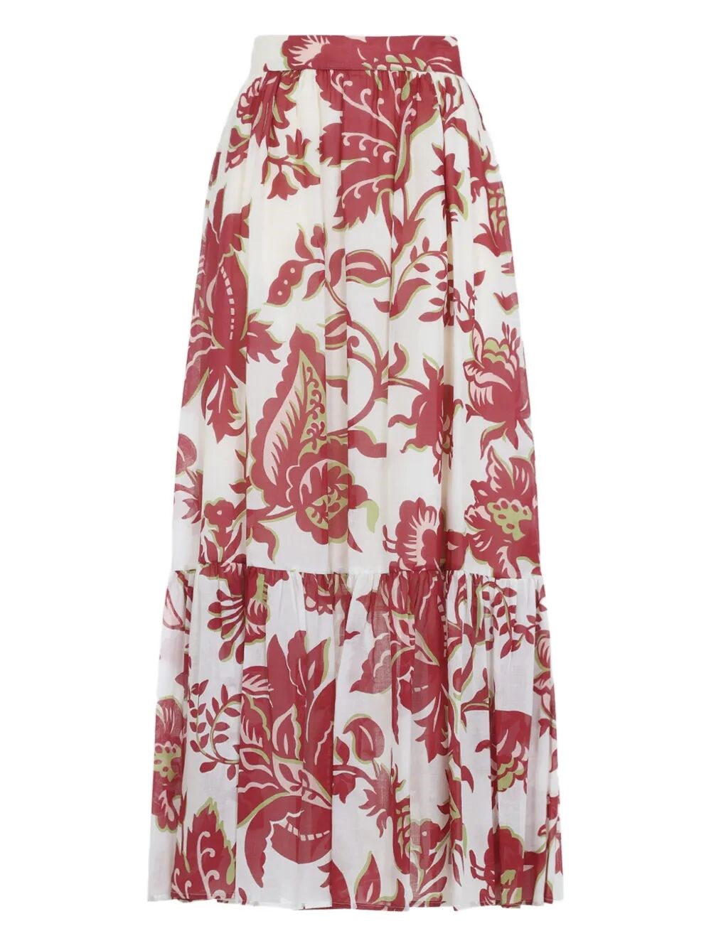 Etro Flounce Hem Maxi Skirt With Elastic Waist