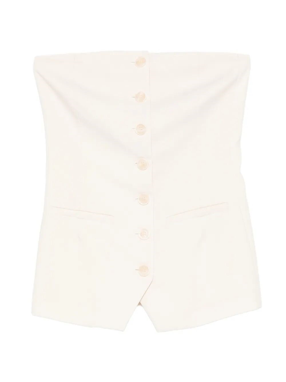 Patrizia Pepe Crepe Bustier With Buttons