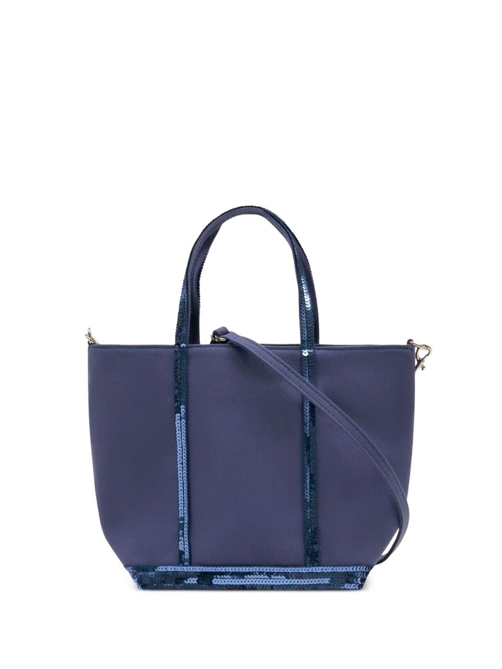 Vanessa Bruno Canvas Small Zipped Cabas Tote In Blue