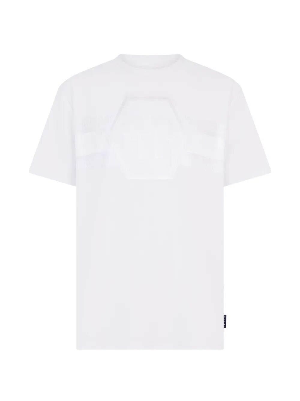 Philipp Plein Round Neck T-Shirt Jacquard Hexagon Line