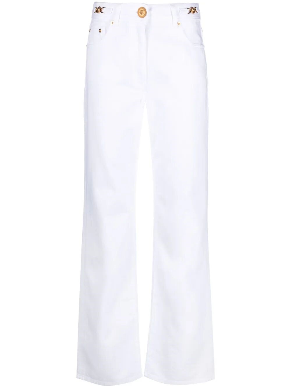 Versace Denim Pants In White