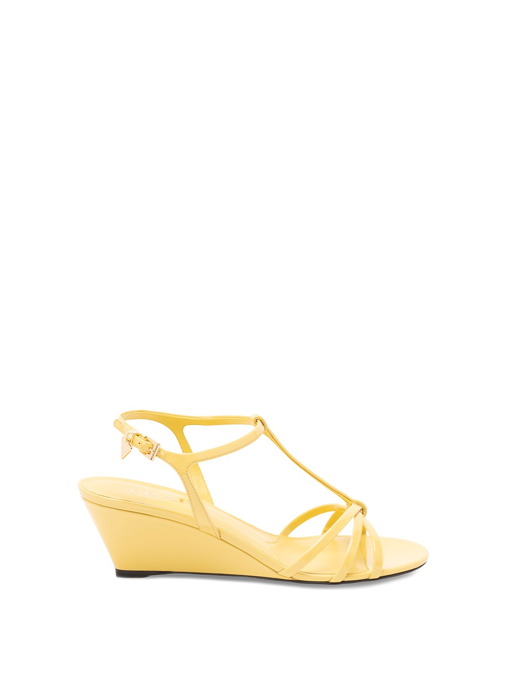 Prada Patent Leather Wedge Sandals
