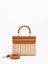 Rodo Wicker and Leather Small Handbag