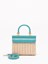 Rodo Wicker and Leather Small Handbag