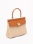 Rodo Wicker and Leather Medium Handbag