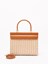 Rodo Wicker and Leather Medium Handbag