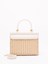 Rodo Wicker and Leather Medium Handbag