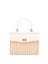 Rodo Wicker and Leather Medium Handbag
