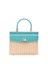 Rodo Wicker and Leather Medium Handbag