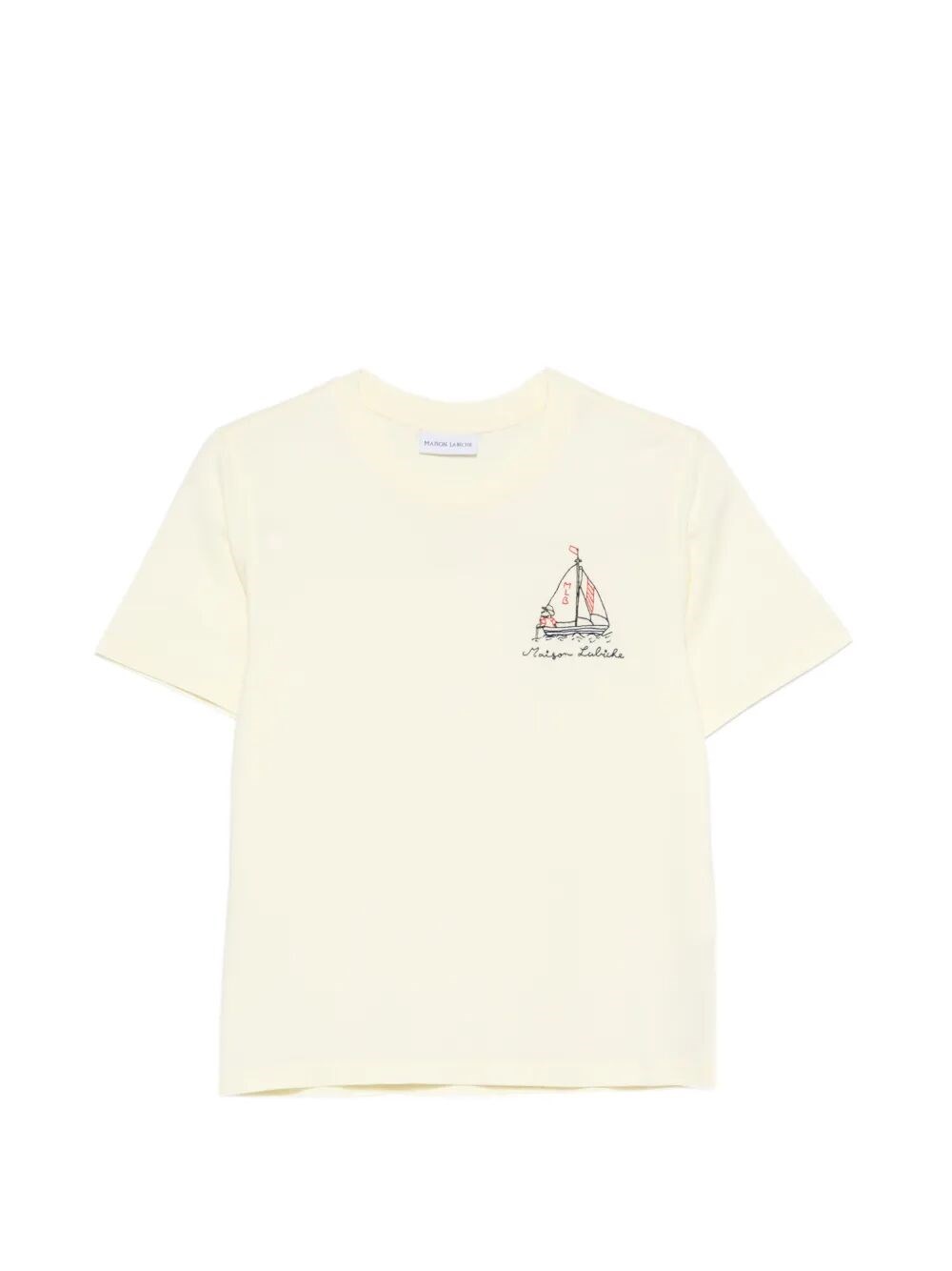 Maison Labiche Sailboat-embroidery T-shirt In Neutral