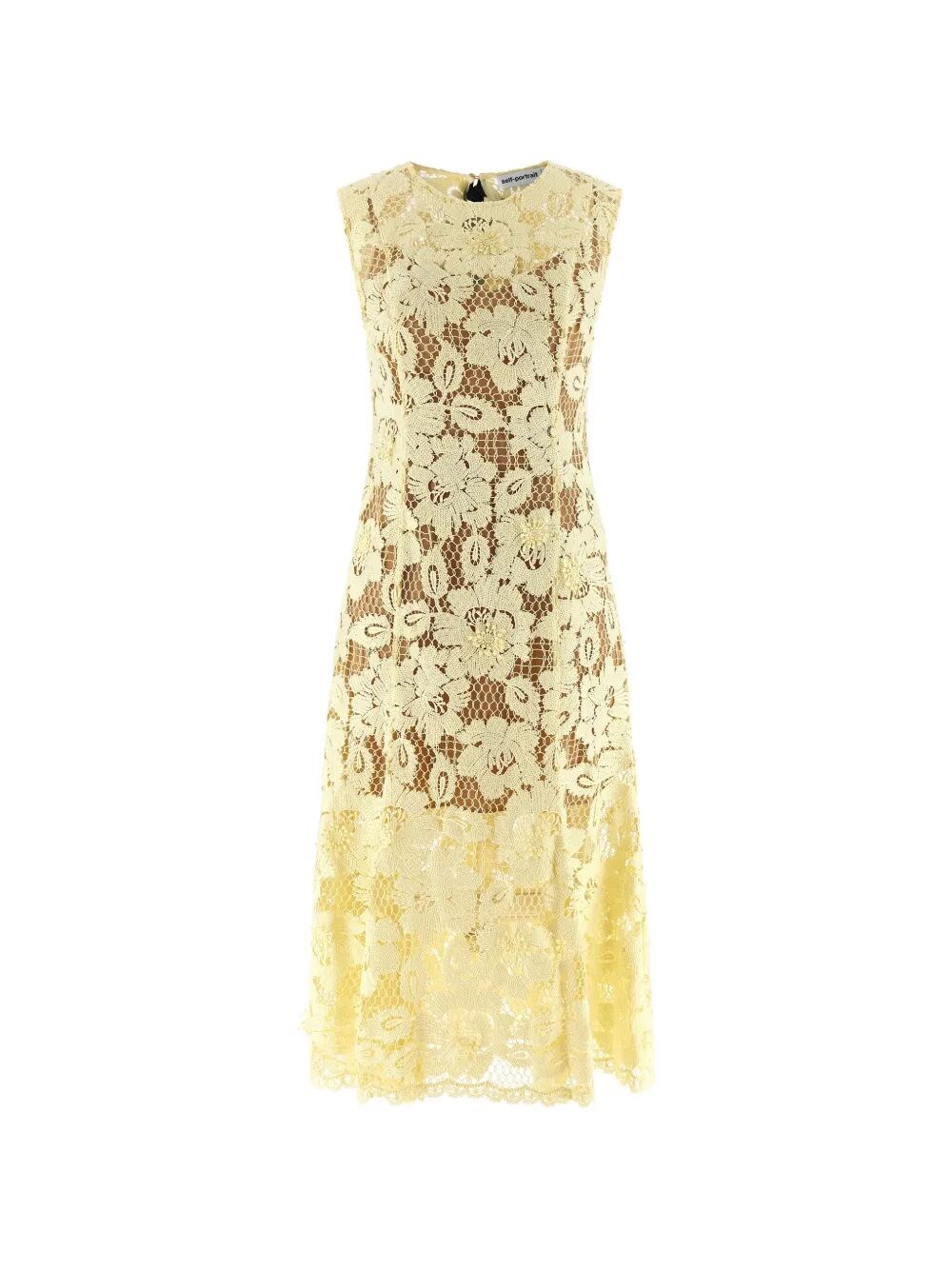 Self-Portrait Crochet Lace Midi Dress