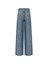 Self-Portrait Croc Effect Wide Leg Jeans