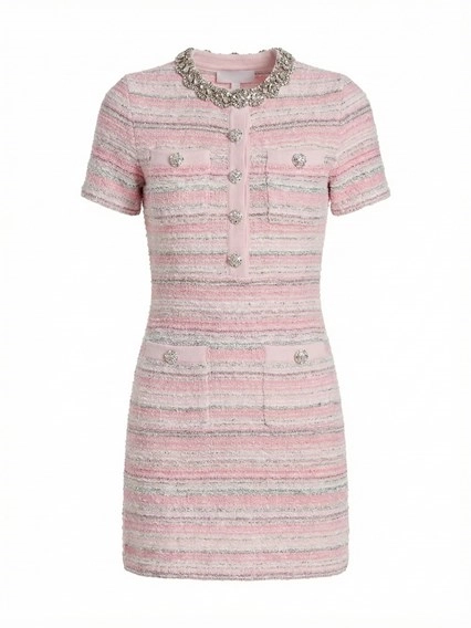 daisy dots mini dress Embroidered daisy shift dress in purple, at Transcend