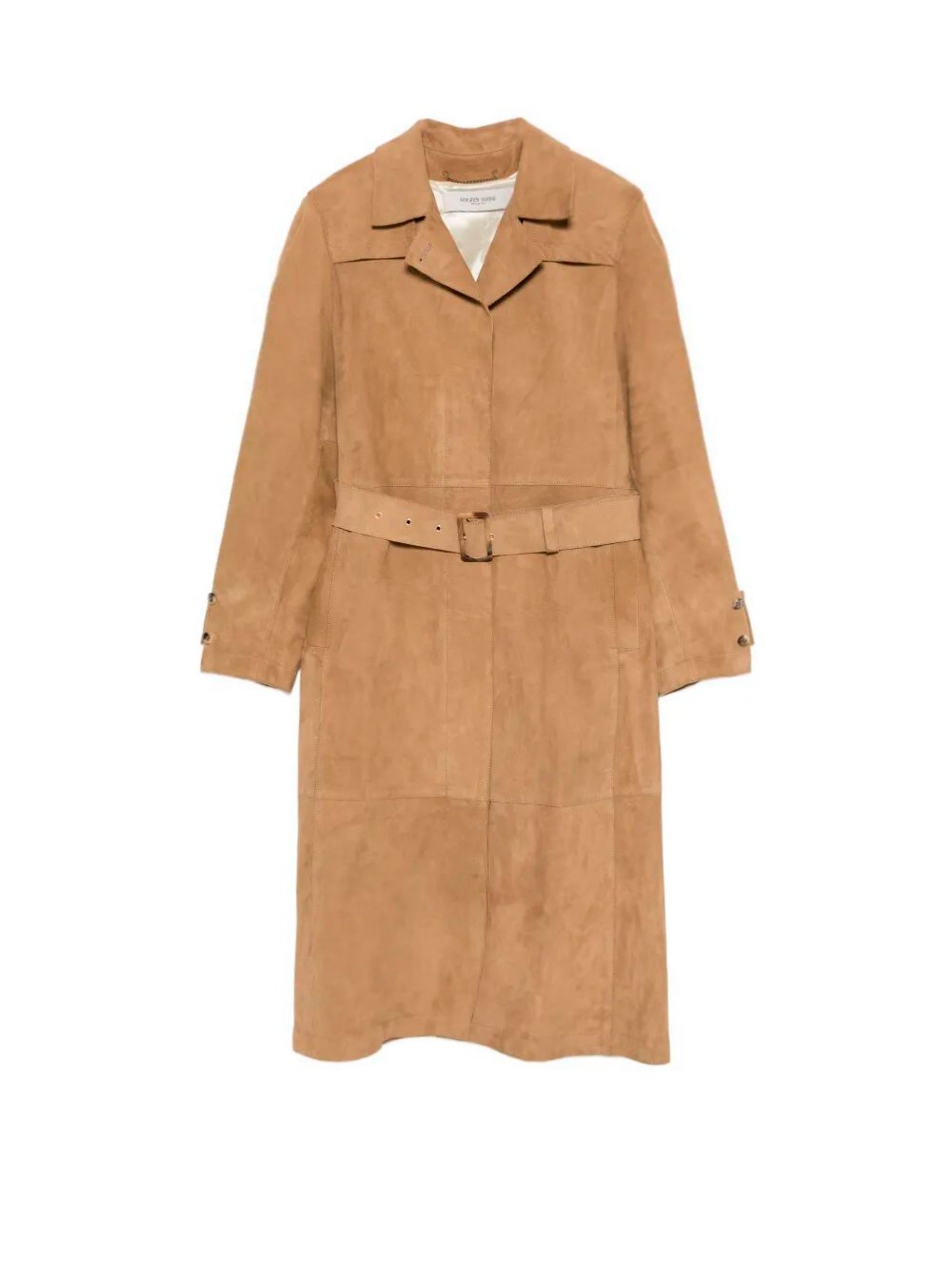 Golden Goose `Journey` Leather Trench Coat With Belt