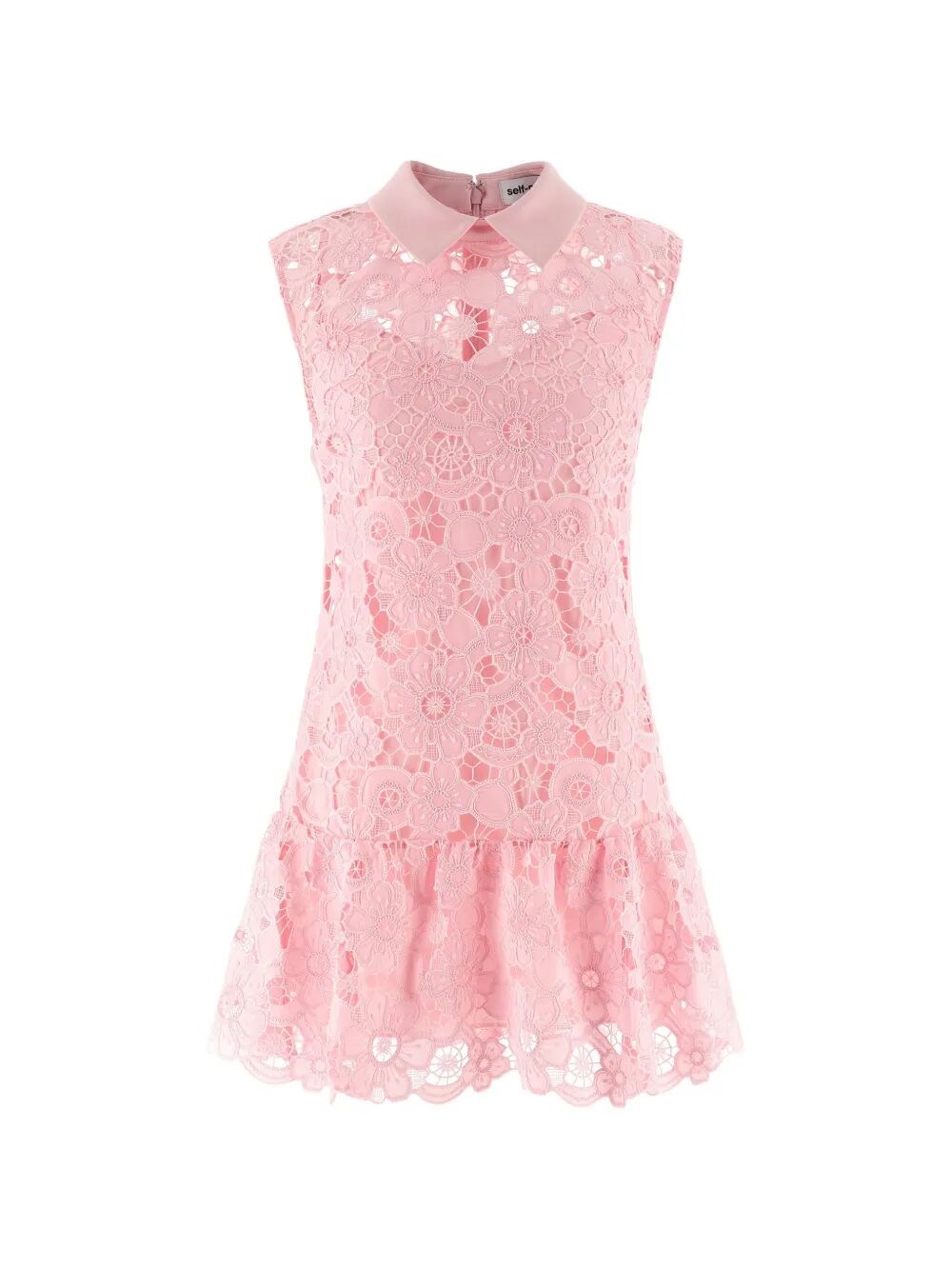 Self-Portrait Lace Collared Mini Dress
