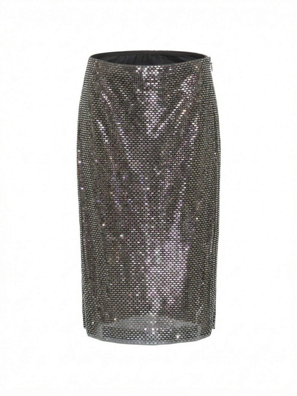 Self-Portrait Rhinestone Midi Skirt