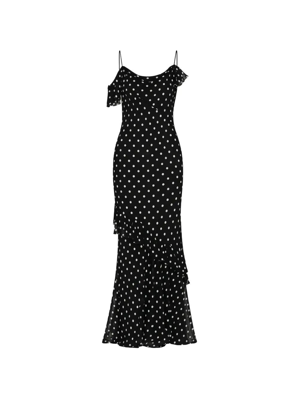 Self-Portrait Polka Dot Georgette Maxi Dress