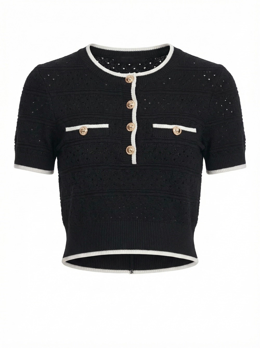 Self-Portrait Pointelle Knit Top