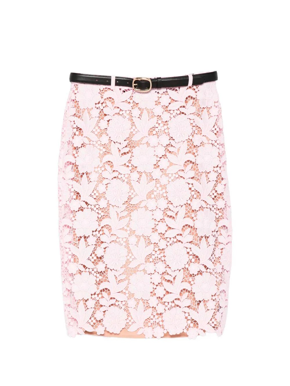 Self-portrait Lace Midi Skirt In Pink
