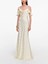 Self-Portrait Satin Striped Maxi Dress