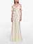Self-Portrait Satin Striped Maxi Dress
