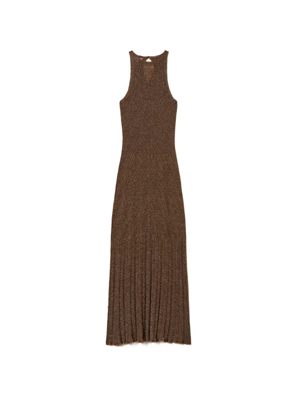 Twin Set Long Chevron Knit Dress