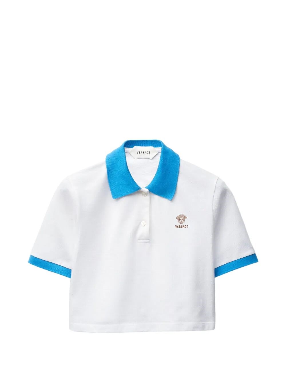 Versace Polo Piquet With Logo And Medusa Embroidery