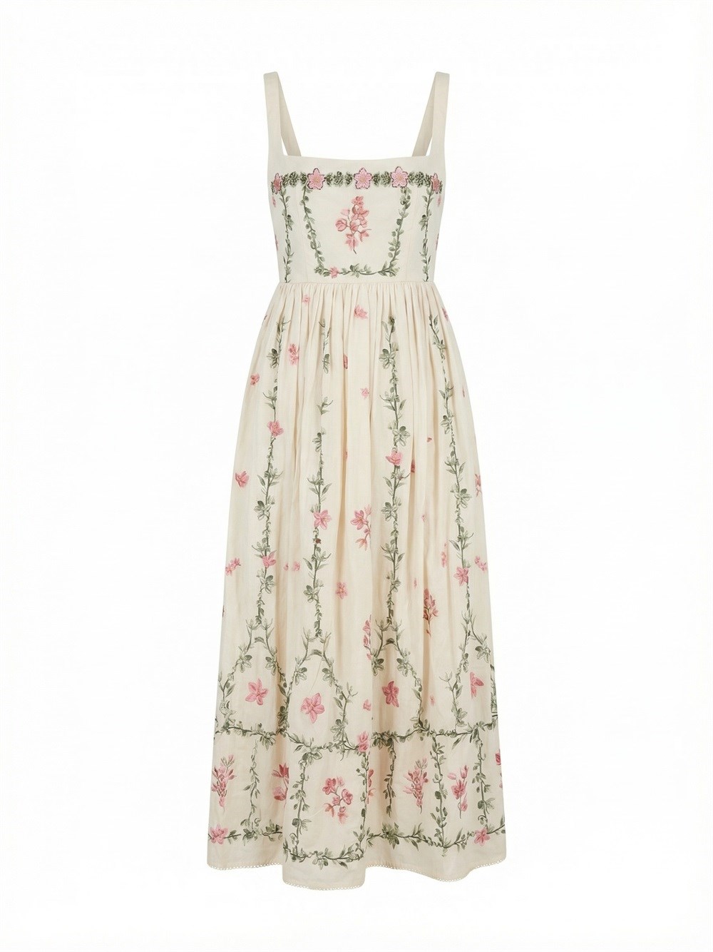 Agua By Agua Bendita `barbara Midi Cauca` Midi Dress In Neutral
