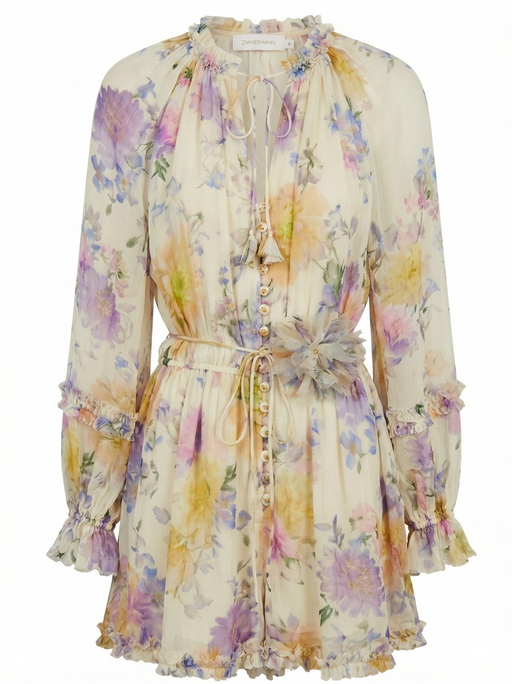 Zimmermann `Luna` Ruffle Playsuit
