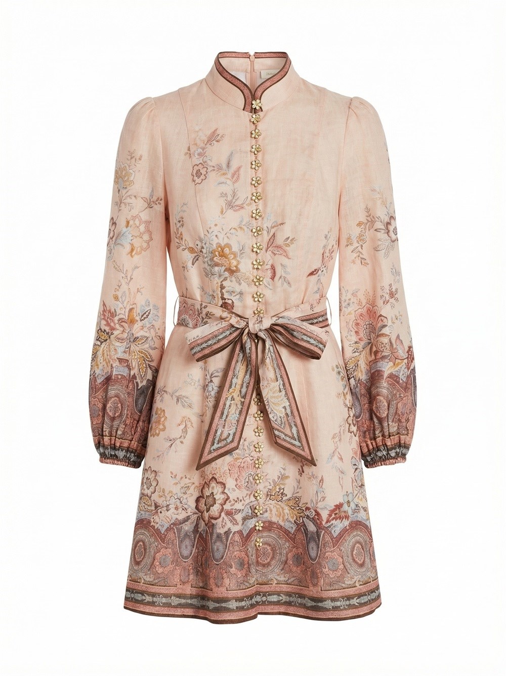 Zimmermann `Alchemy` Button Mini Dress