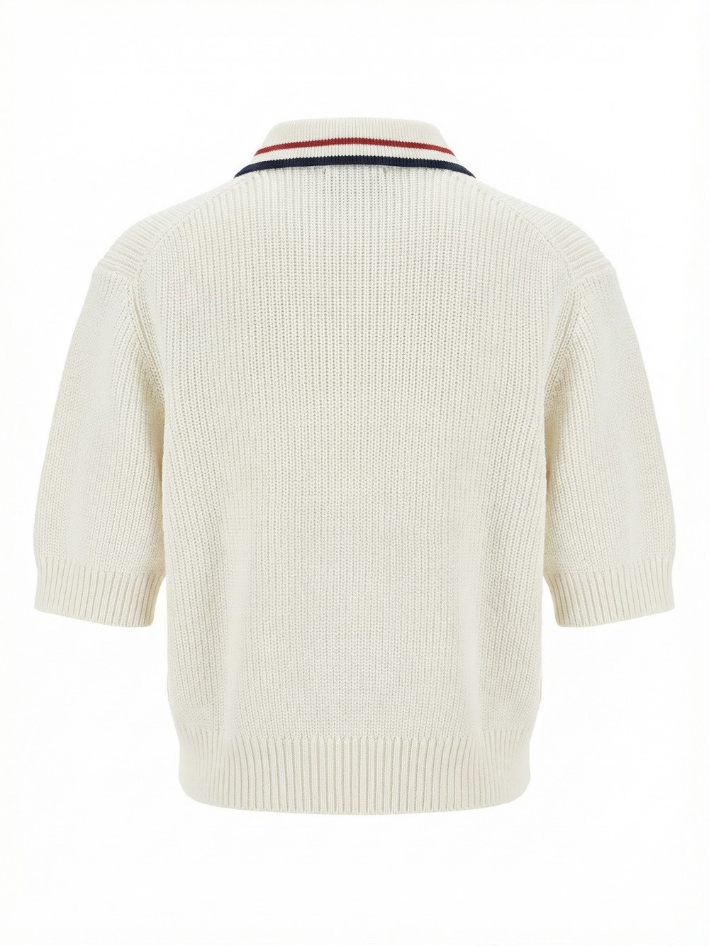 Brunello Cucinelli Rib Knit Polo Sweater In Sand