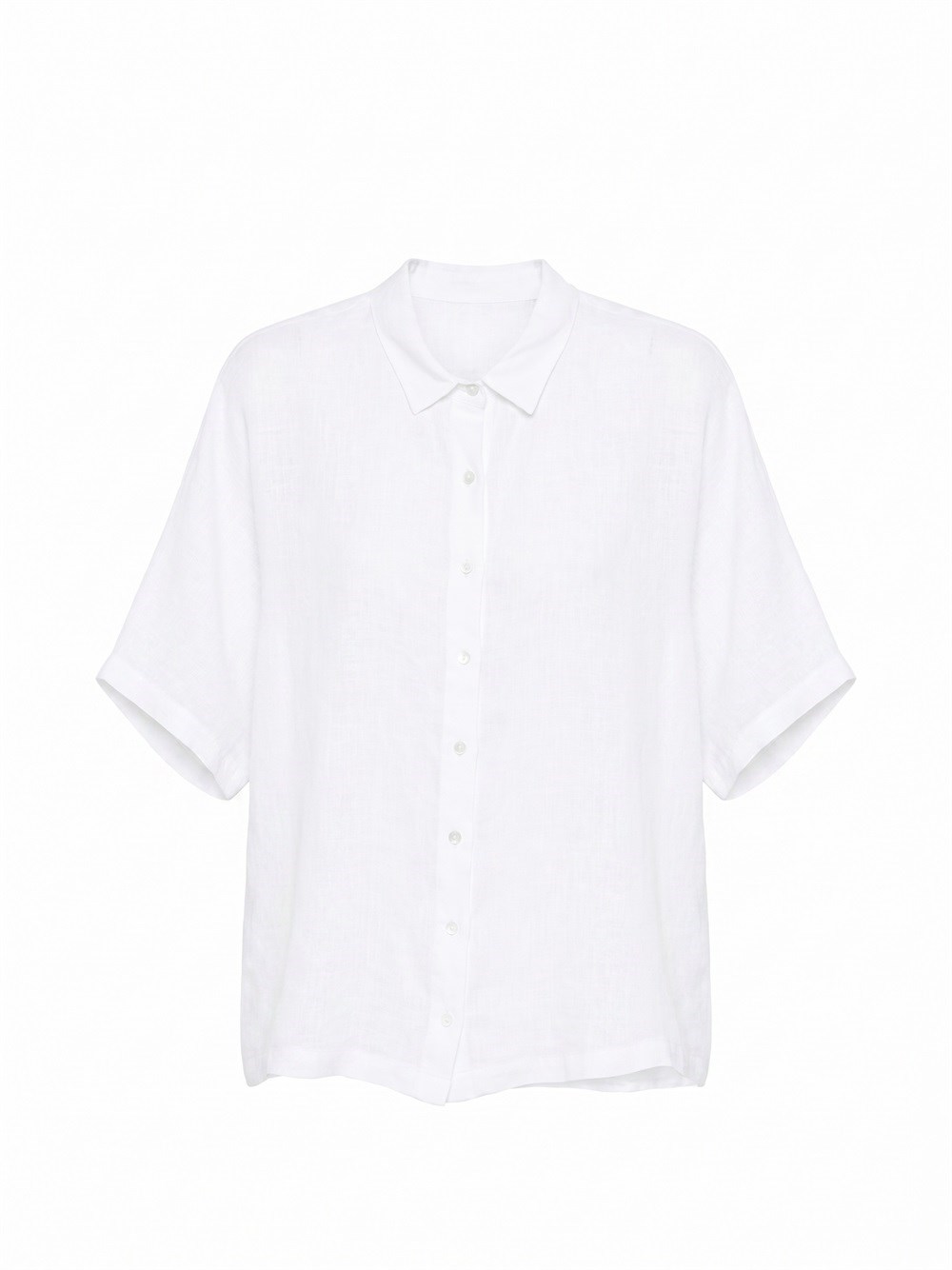 120%lino Short Sleeve Shirt In White