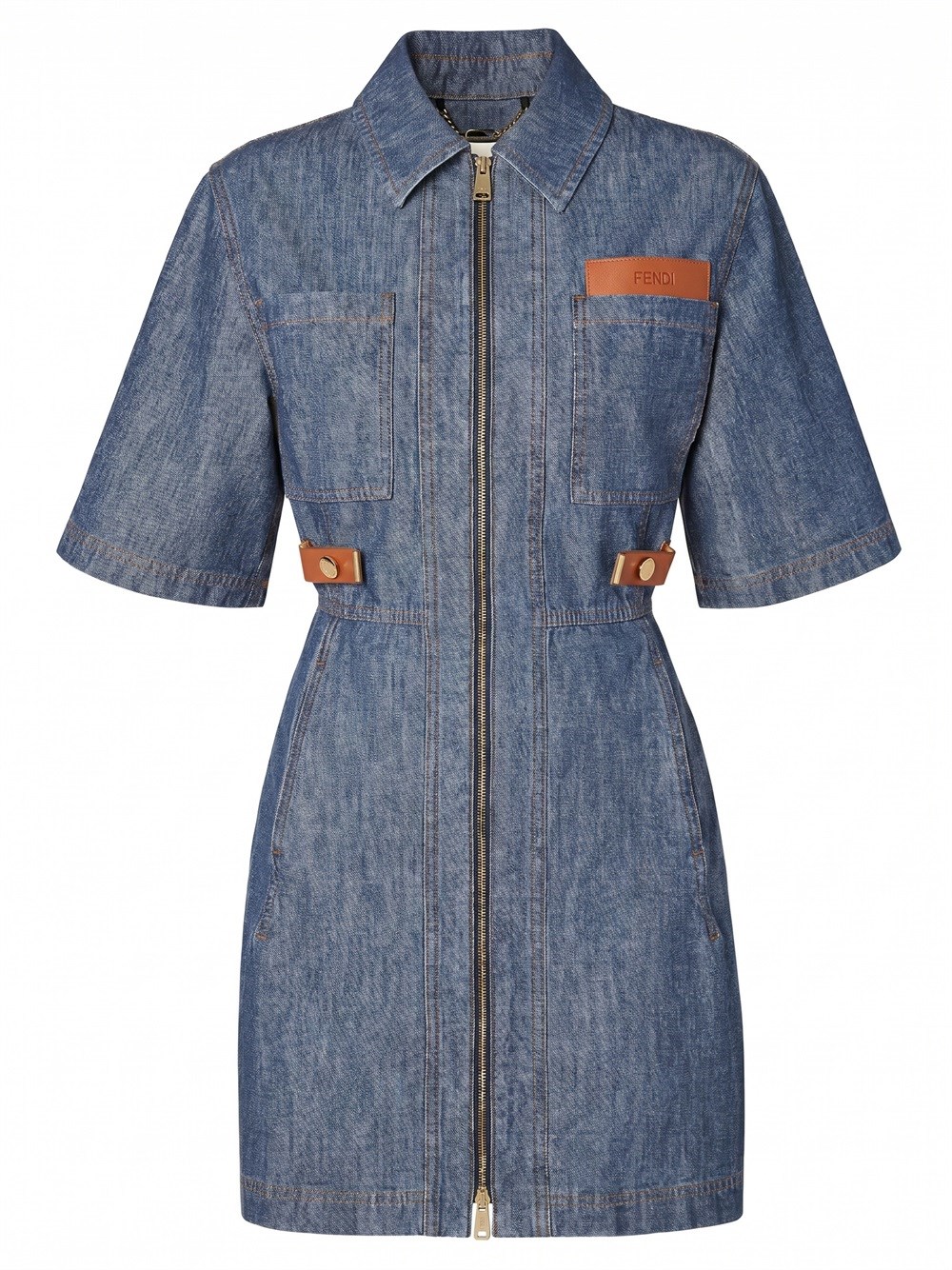 Fendi `Chambray` Denim Dress