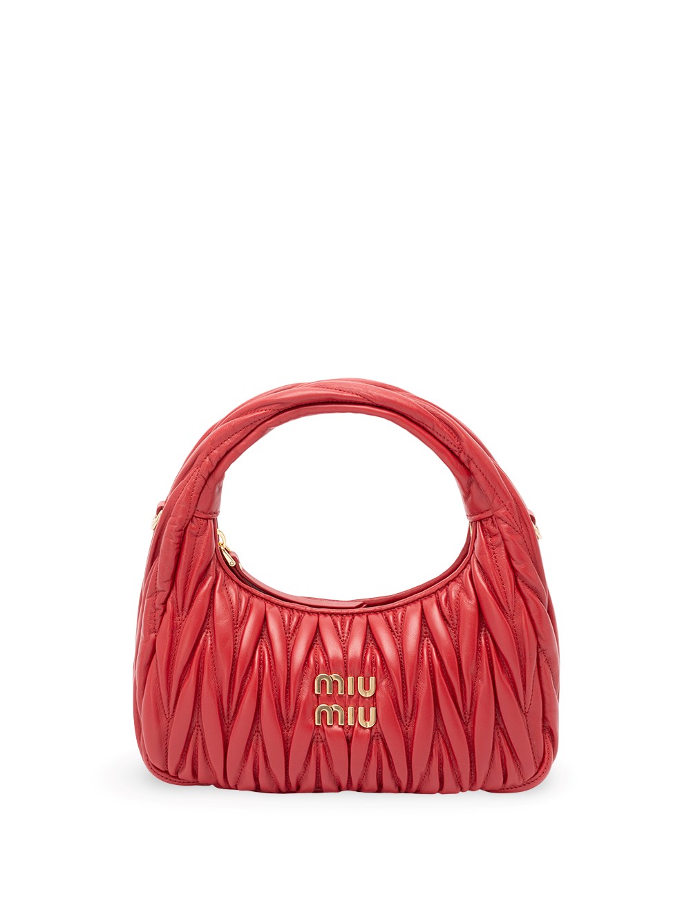 Miu Miu `Wander` Matelassé Leather Hobo Bag