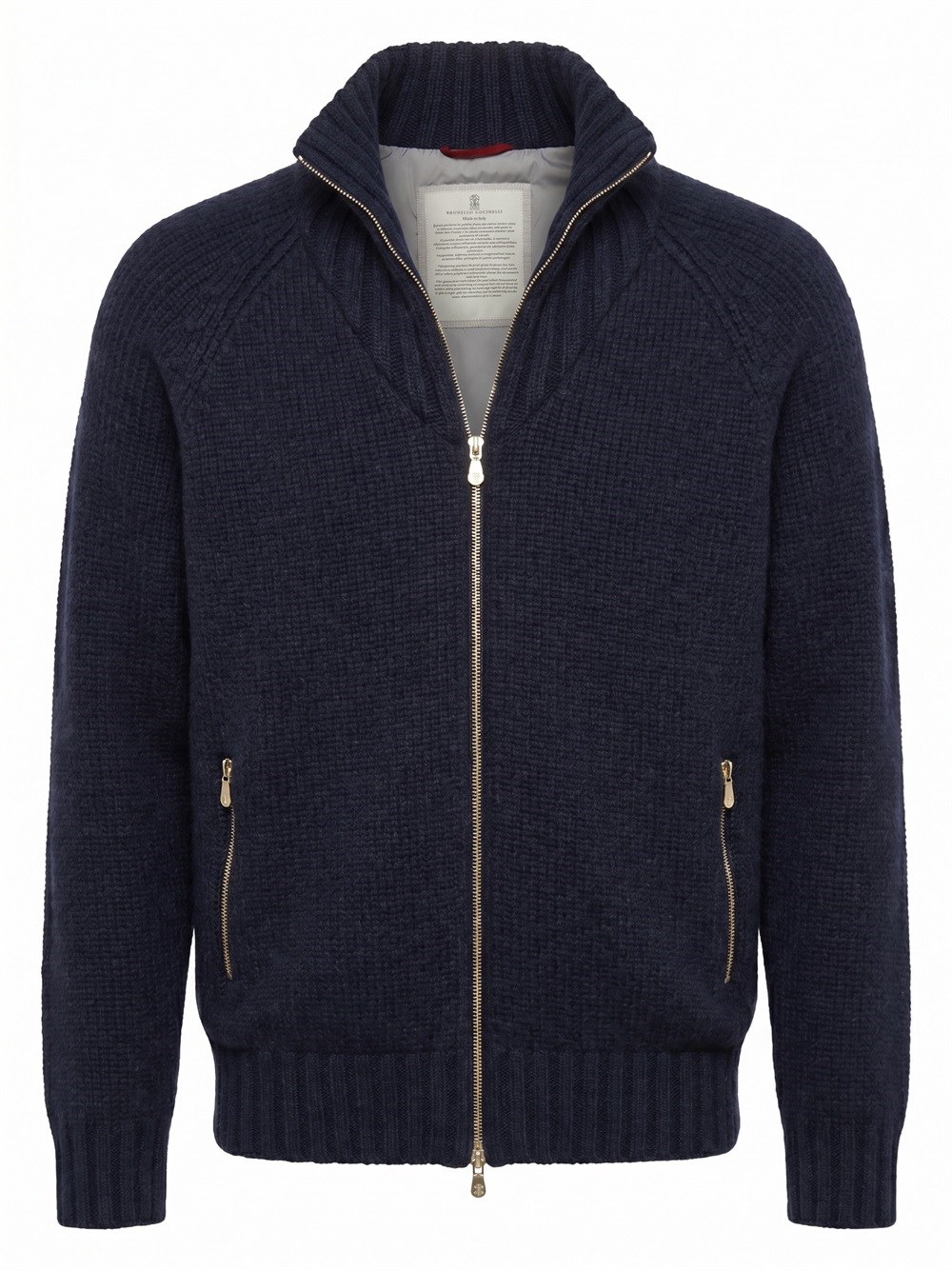 Brunello Cucinelli Cashmere Knit Cardigan With Full Zip Closure