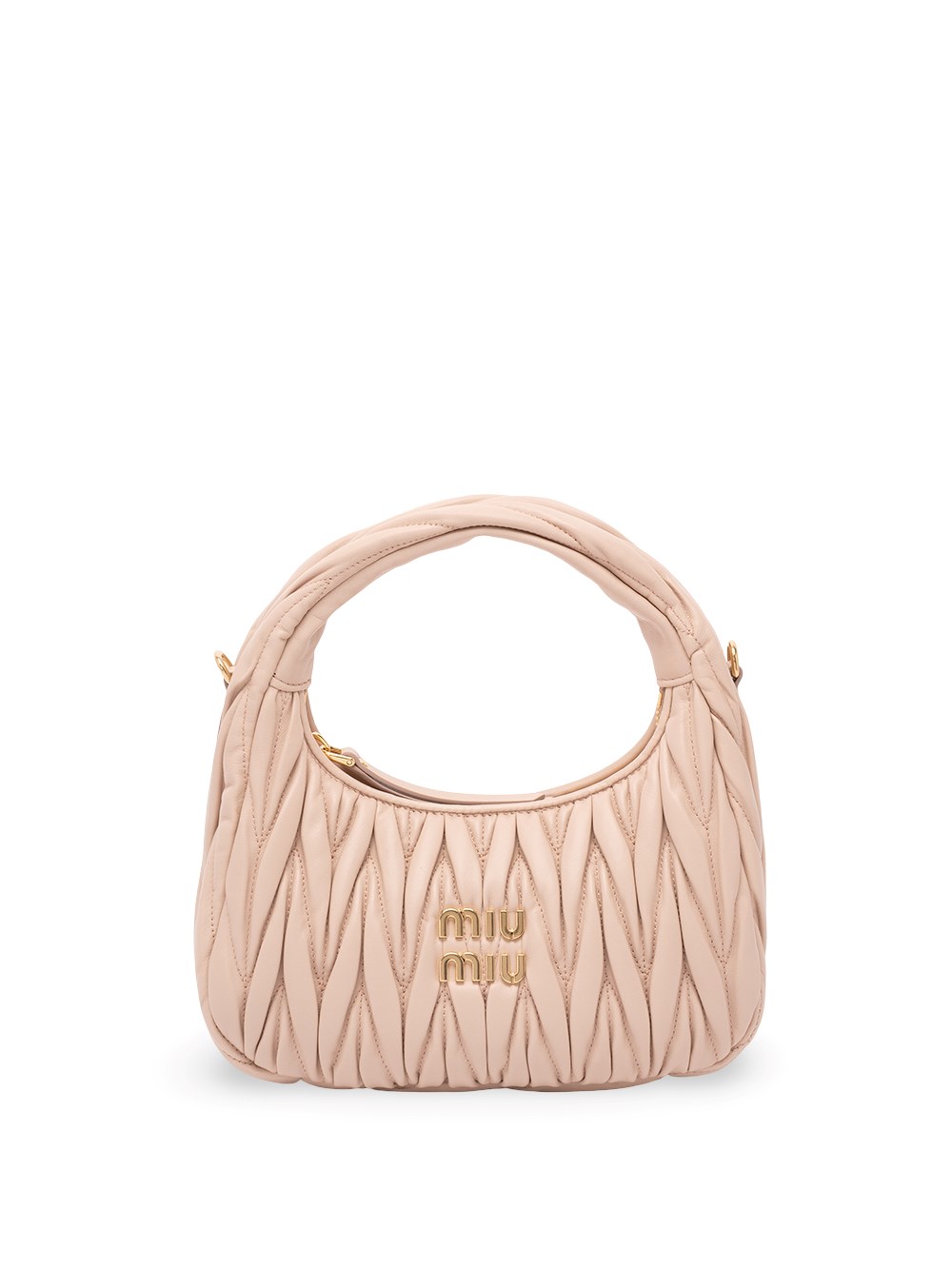 Miu Miu `Wander` Matelassé Leather Hobo Bag